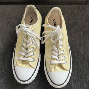 Butter Yellow Canvas Platform Converse Sneakers